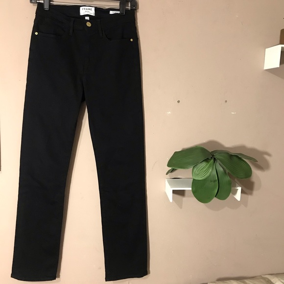 Sold Frame Denim Le High Straight Jeans Black - Picture 2 of 8